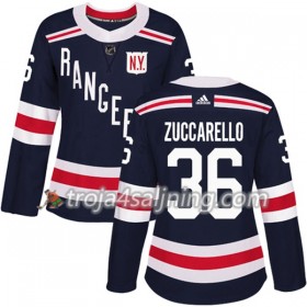 New York Rangers tröja Mats Zuccarello 36 Adidas 2017-2018 Marinblå 2018 Winter Classic Authentic - Dame NHL Tröjor